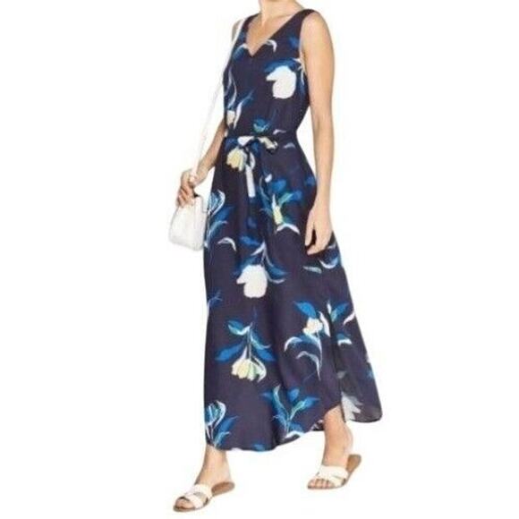 a new day Dresses & Skirts - New Day Women's Dress Small Floral Blue Sundress Sleeveless Vacation BOHO